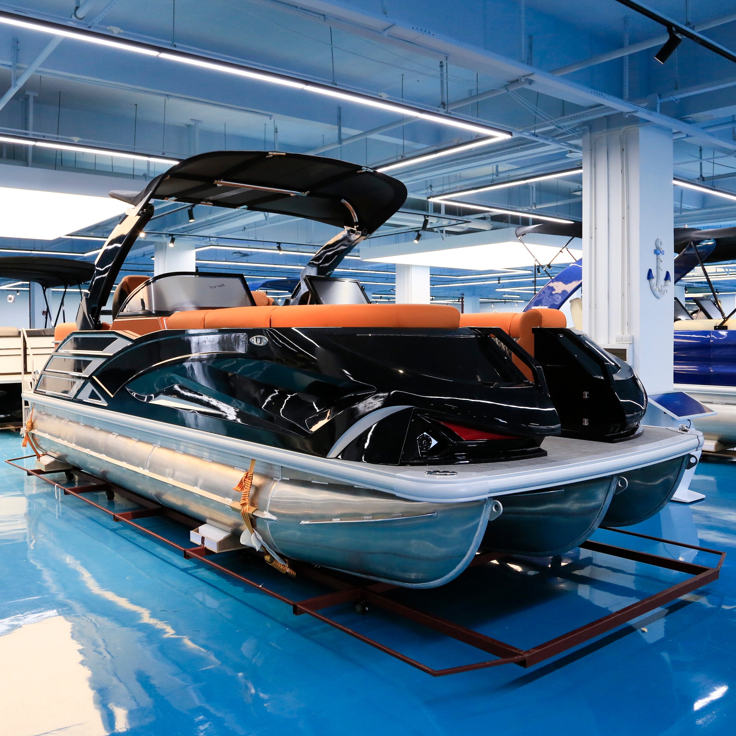 2024 High End Luxury 6m Entertainment Sport Pontoon Boat Customized Interior Luxury Aluminum Fiberglass Hull Outboard Sale